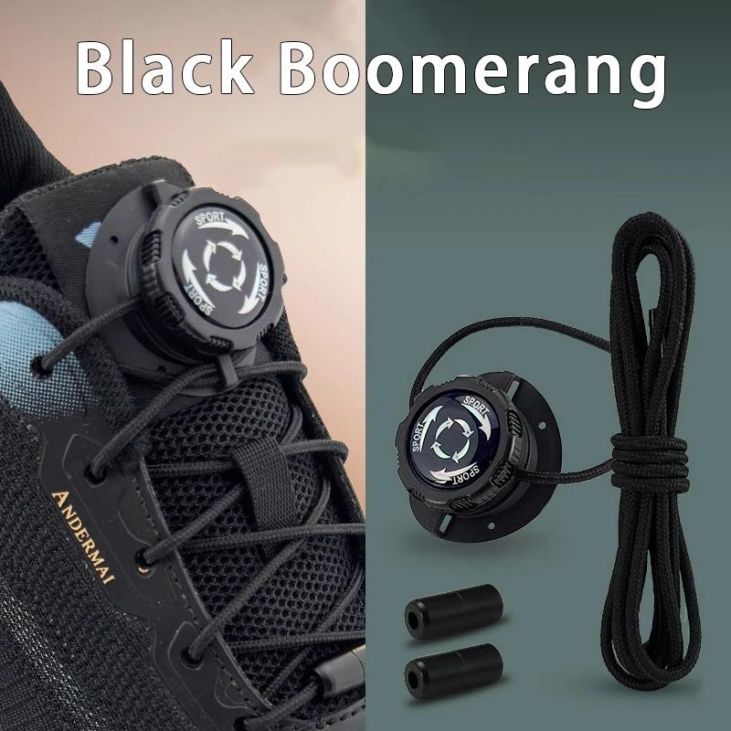 Thick Rope Automatic Shoelaces Swivel Buckle Laces Without Ties Black White Easy Installation Sneakers Shoelace Shoe Accessories