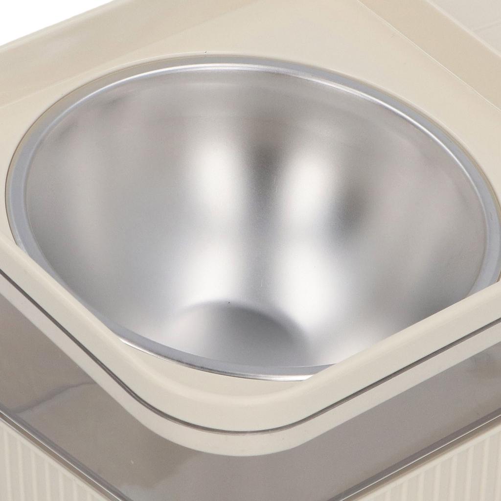 Automatic Cat Feeder and Water Dispenser with Stainless Steel Bowl Large Capacity Pet Food Bowl Waterer Set