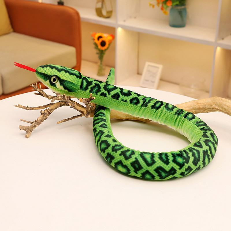 Realistic Large Snake Plush Toy For Kids Soft And Cuddly 120cm Pp Cotton Stuffed Animal