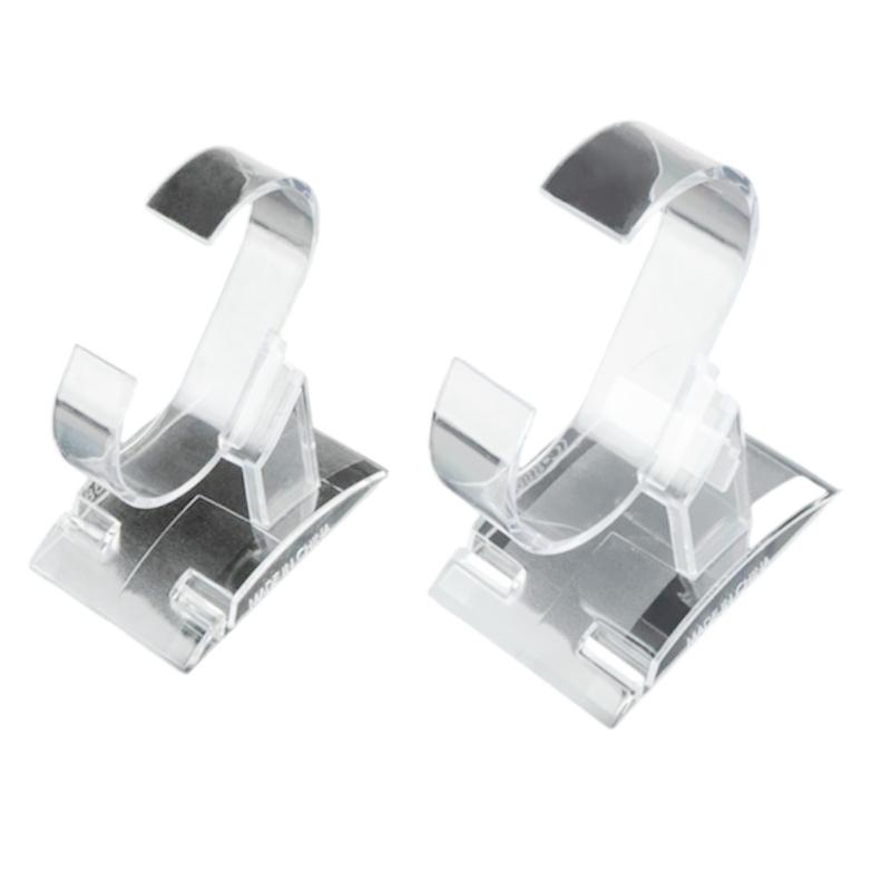 Módní průhledný pevný plastový držák na hodinky ve tvaru C Módní doplněk pro vystavení hodinek a náramků