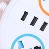 Priză Universală cu 2/3 Pini Tip EU/US, cu 5 Prize AC, 3 Porturi USB Tip-C, Cablu de Extensie 2/3/5M, Priză de Alimentare, Priză Electrică