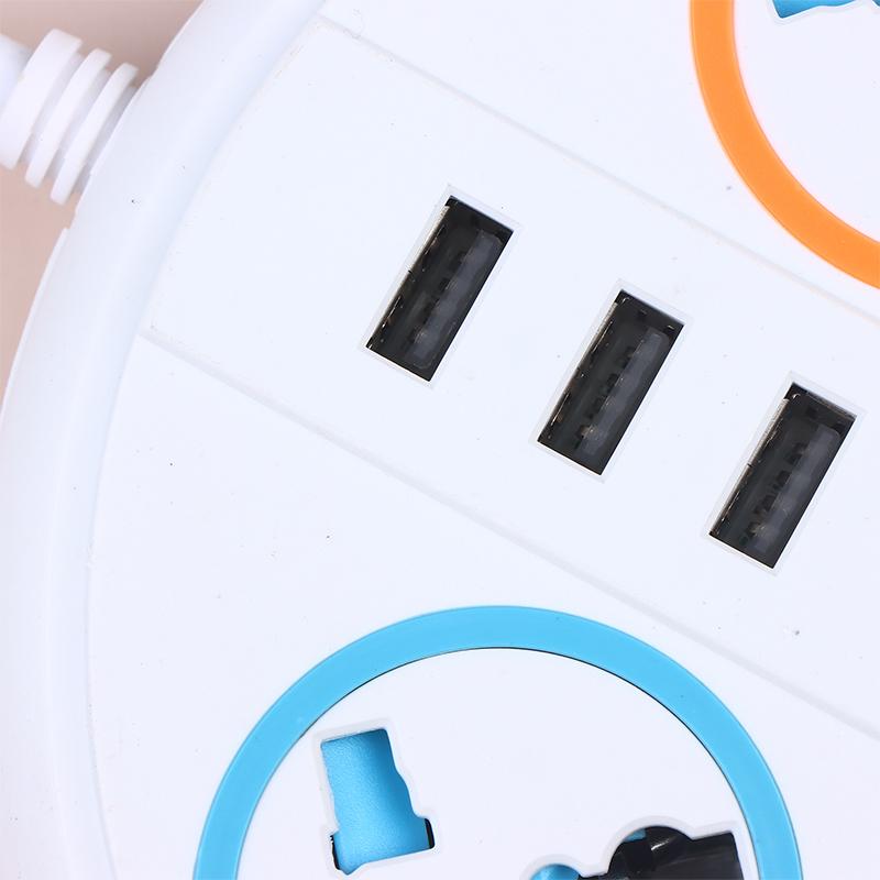 Priză Universală cu 2/3 Pini Tip EU/US, cu 5 Prize AC, 3 Porturi USB Tip-C, Cablu de Extensie 2/3/5M, Priză de Alimentare, Priză Electrică