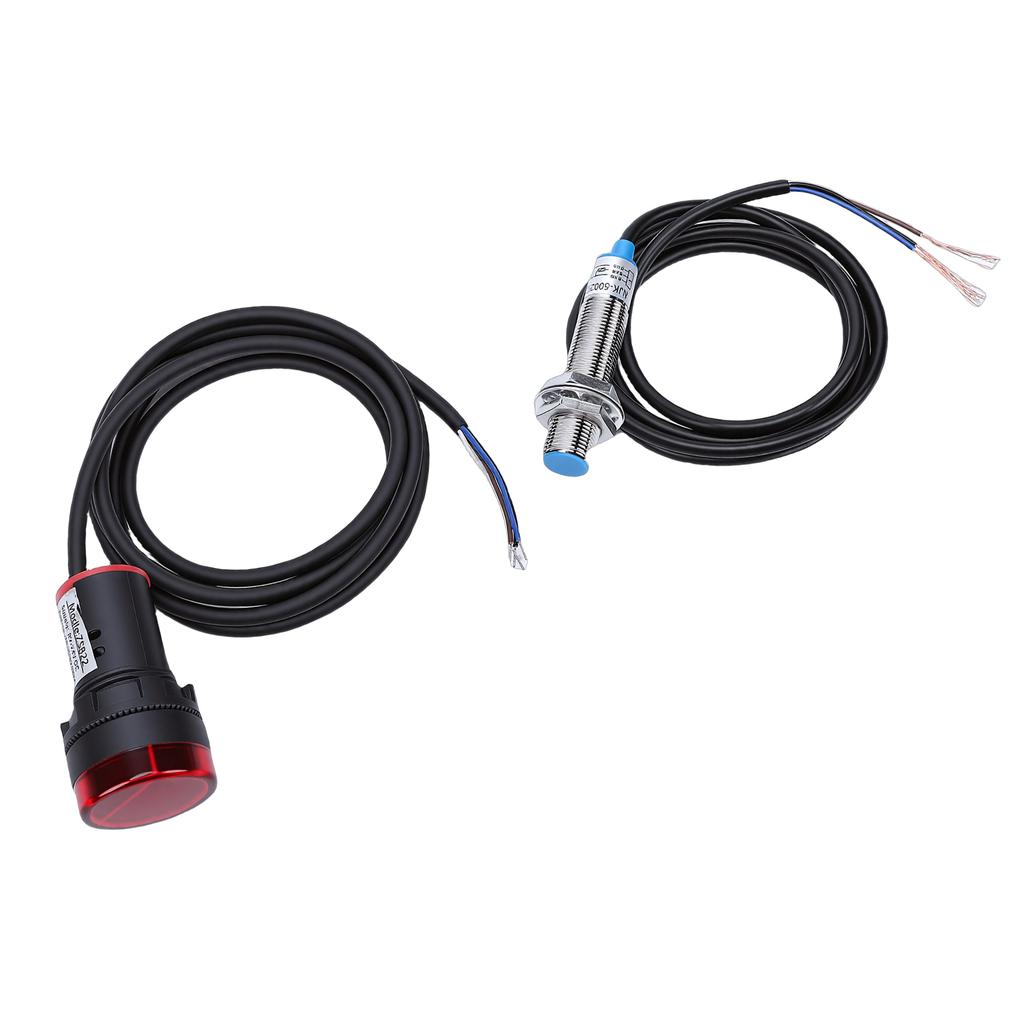 LED Tachometer Hall Proximity Switch Magnet Sensor 4 Digit Red RPM Speed Meter NPN for Ship Distribution Box Control