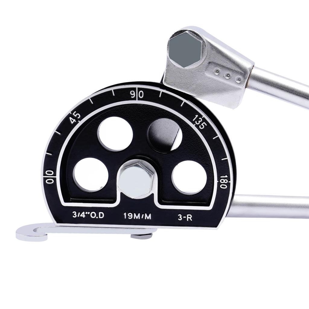 3/4" OD Pipe Bender, Manual Tube Bender, 180° HVAC Bending Tool, Suitable for Copper and Aluminum Pipes, Air Conditioner Repair