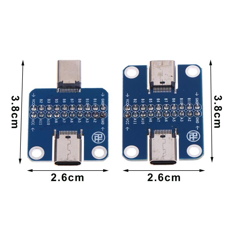 Type-C Male To Female Usb 3.1 Test Pcb Board Adapter Type C 2.54Mm Connector Socket For Data Line Wire Cable Transfer