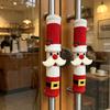 Christmas Door Handle Covers,Festive Xmas Door Handle Decor Sleeves, Holiday Handle Decoration for Fridge Oven Microwave Kitchen Appliance