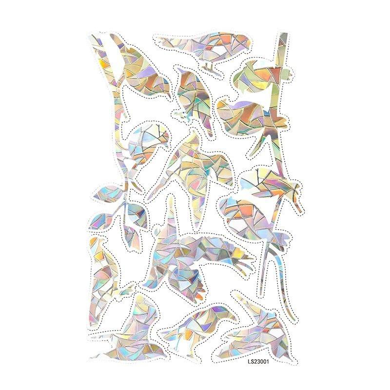 Sunshine Catcher, Colorful Window Stickers, Sun Catcher, Rainbow, Prism, Tree Branches and Birds, Glass Stickers, Anti Collision Window Stickers