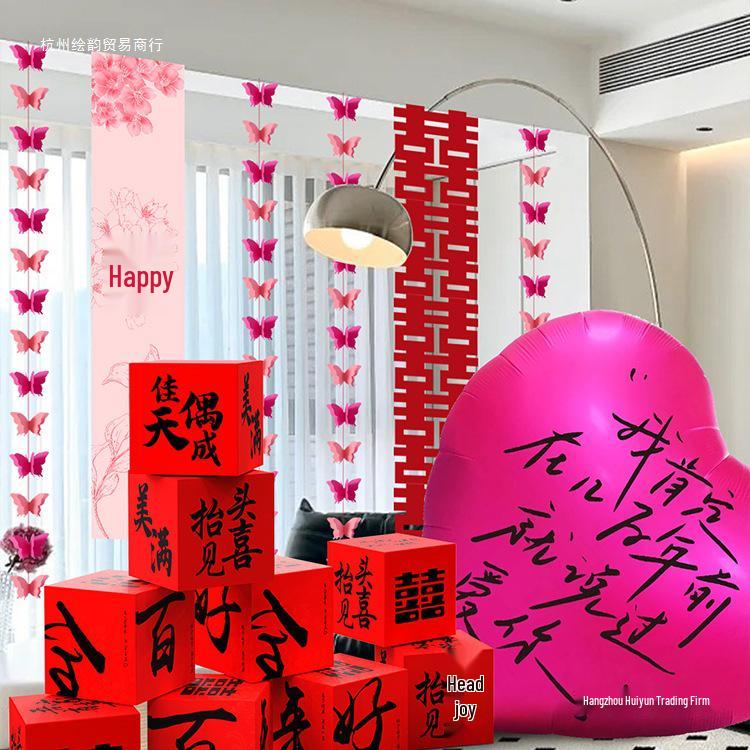 3D Xi Character Floor Décor for Wedding Bedroom and Living Room Display Set