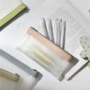 Pencil Case Pen Case Zipper Pouch Clear Stationery Bag Pencil Holder Pencil Bag for Ballpoint Pens Markers Erasers