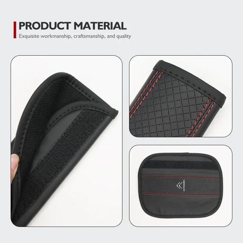 Car Seat Belt Cover Styling Leather Safety Shoulder Protector For Citroen C4 C3 C5 C1 C2 C6 C4L DS3 DS4 Berlingo Picasso Jumper
