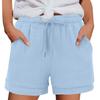 Women's Casual  Summer Elastic Beach Shorts  Solid Casual Shorts