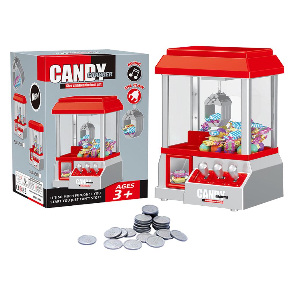 Plastic Clip Doll Candy Coin Operated Plush Grabber Arcade Machine Party Supplies Battery Powered Entertainment for Kids Adults