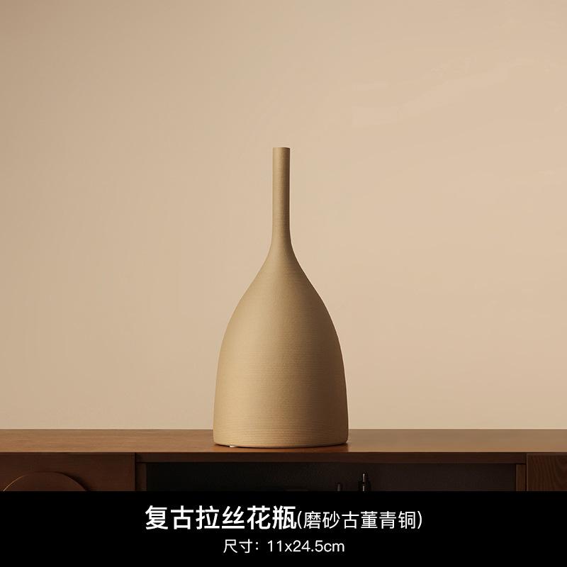 Vaso in Ceramica, Decorazione Vintage Soggiorno Wabi-Sabi, Decorazione Casa Stile Morandi, decorazione soggiorno