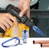 6 In 1 Swage HVAC Tool with Drill Bit Holder & Carabiner Reaming Step Drill Multi-Functional for 1/4 3/8 1/2 5/8 3/4 7/8 Tube