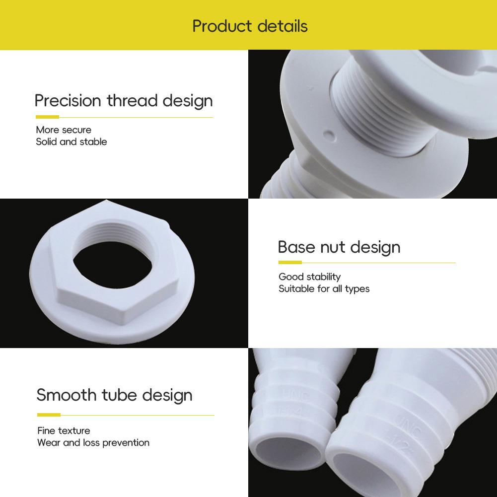 Marine Entwässerung Outlet Yacht Bilge Entwässerung Outlet Marine Abwasser Outlet Rumpf Rechten Winkel Schwarz/Weiß Outlet