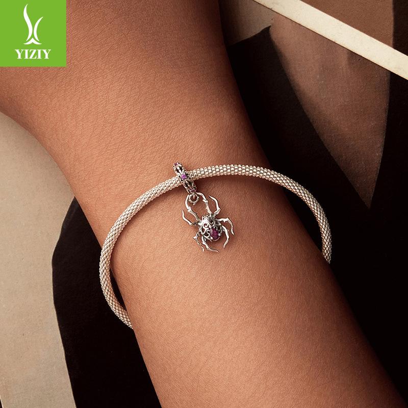 Pandantiv Păianjen din Argint Sterling 925, Mărgele Brățară DIY cu Mărgele Accesorii Farm Vânzări Directe