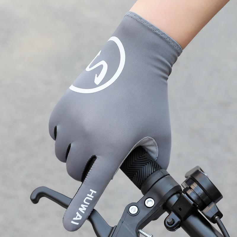 Outdoor Cycling Gloves Sports Fitness Non Slip Men Shock Proof Breathable Ice Silk Touch Screen Bicycle Mountain Cycling Gloves
