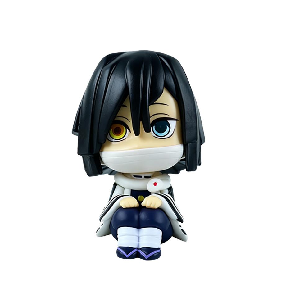 10Cm Anime Merch Tanjirou Doma Sanemi Rengoku Obanai Q Version Pvc Collectible Model Toy For Kids Adults Gifts