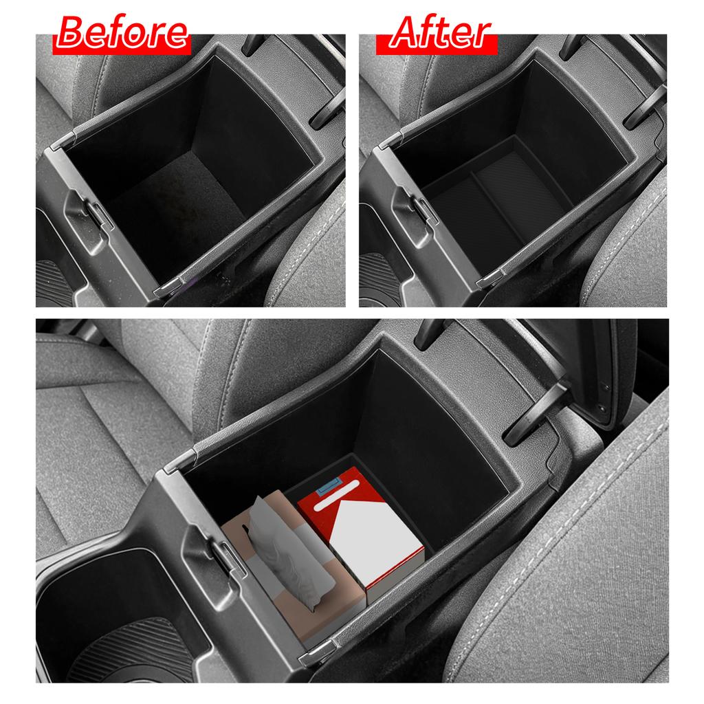 For Kia K4 2026 Center Console Armrest Lower Storage Box Central Tray Organizer Car Interior Accessories Black