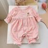 Stylish Baby Girl Romper: Trendy Double-Layer Onesie for Spring/Autumn