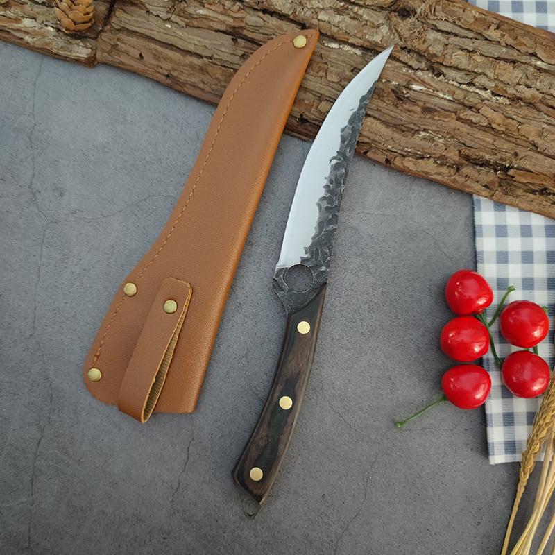 Forged Boning Knife Handmade Kitchen Knives Cleaver Butcher Knife Fish Fruit Utility Cutter Chef Cooking Tools