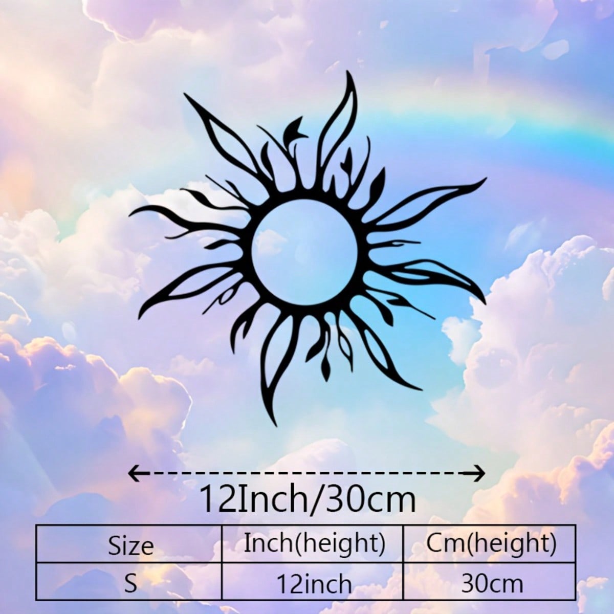 

Handmade Metal Sun Wall Art for Garden Patio Rustic Outdoor Decor Gift різнокольоровий