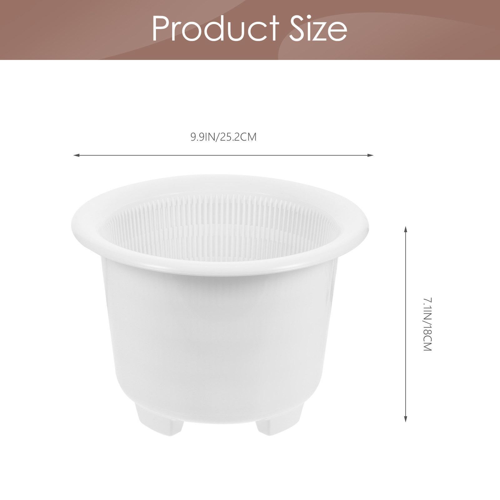 1Set Plastic Double Layers Flower Pot Nursery Container for Orchid Planting Indoor Balcony Garden Supply Multipurpose Planter