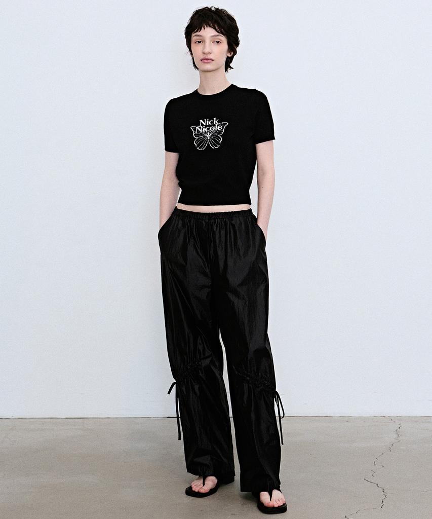 Nigaennikol Mini Butterfly Signature Half Knit_Black