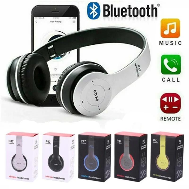 P47 Wireless Headphones Bluetooth Noise Canceling Handsfree Headset Earphone for iPhone Huawei Samsung S22 Mobile
