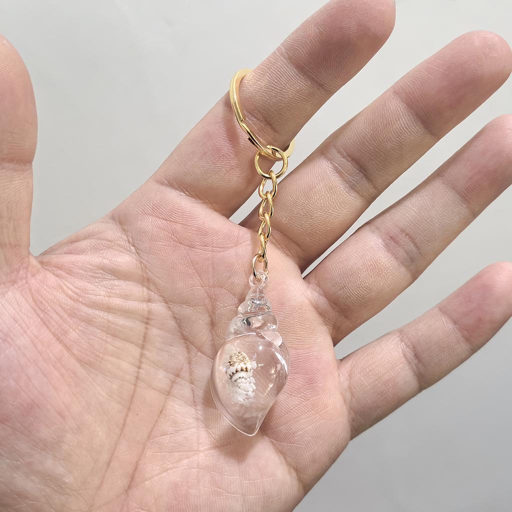 Luminous Transparent Conch Keychain Y2k Personalized Bag Pendant for Women Couple Family Keychain Pendant