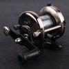 Portable Ice Winter Fishing Reel Small Plate Wheel Lateral Reel with Line Tackleblack