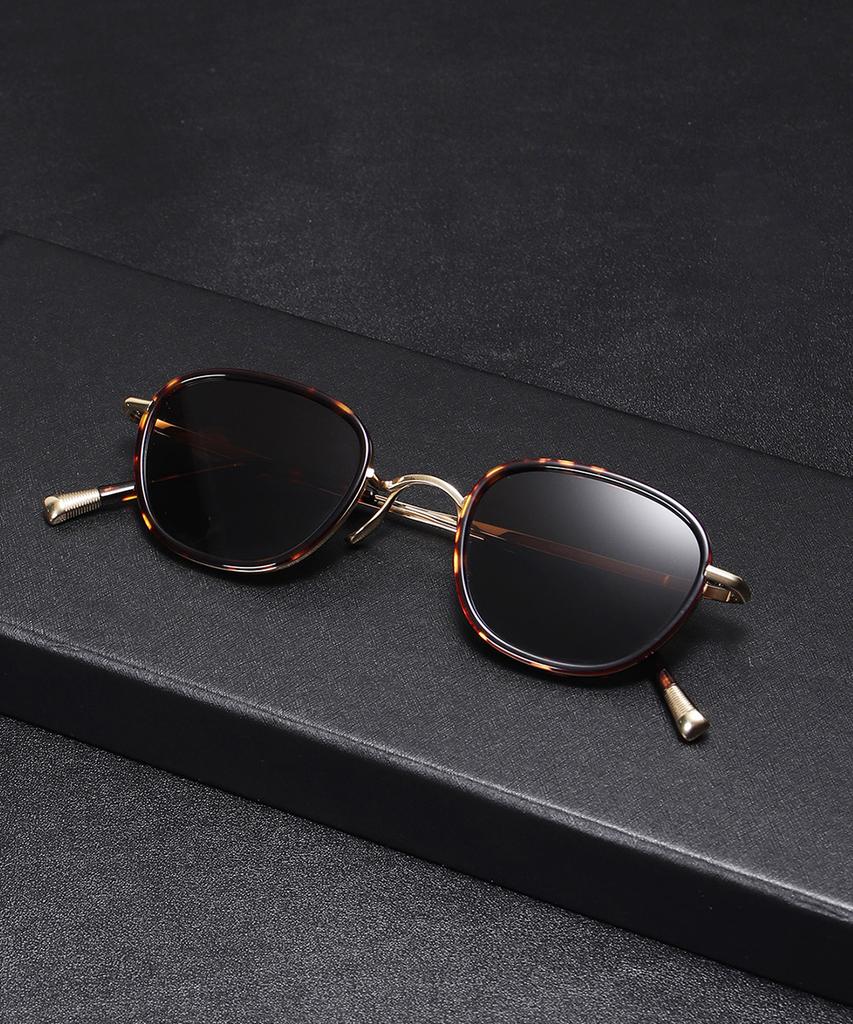 Lingkeonpeuleim Kj50Fx Pure Titanium Sunglasses Leopard