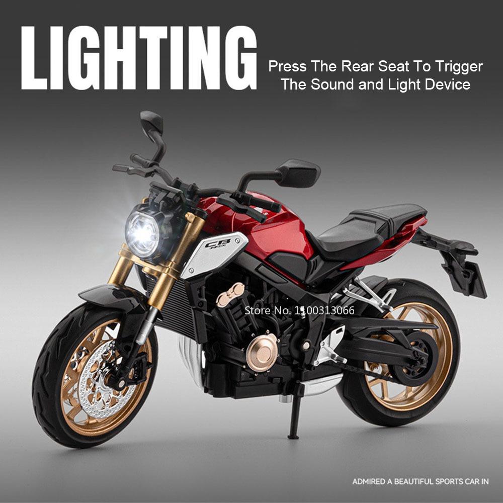 1:12 Honda CB650 CB400F Motorcycles Alloy Models Cars Diecast Toys Wheel Shock Absorption Miniature Motorcycle Table Decoration