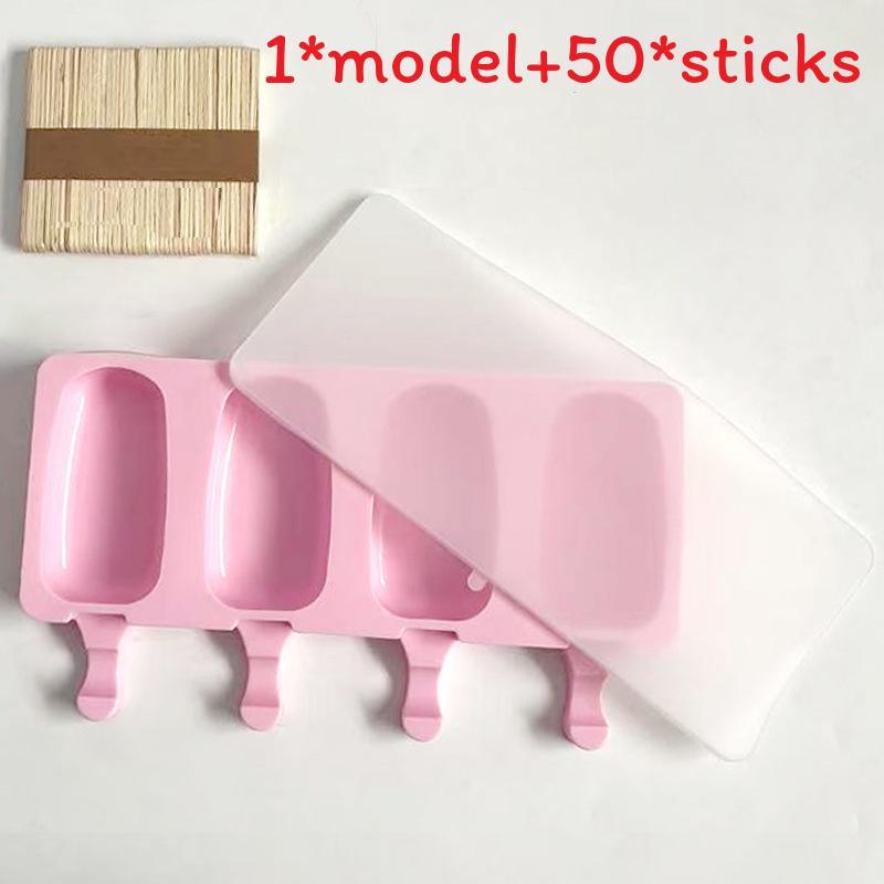 Creative Silicone Ice Pop Mold With Cover For Homemade Frozen Desserts