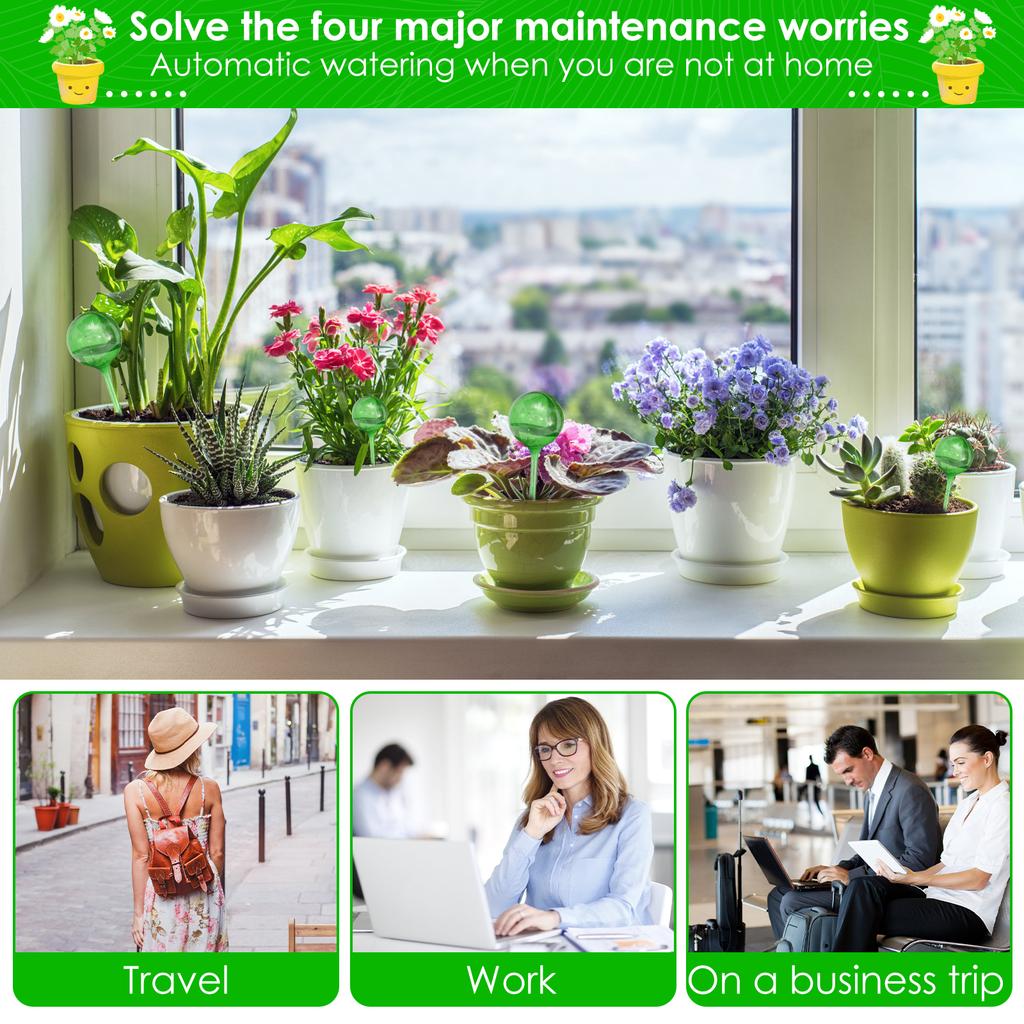 10Pcs Automatic Plant Watering Bulbs Self Watering Globe Balls Plant Water Feeder Water Device Drip Irrigation System for Garden