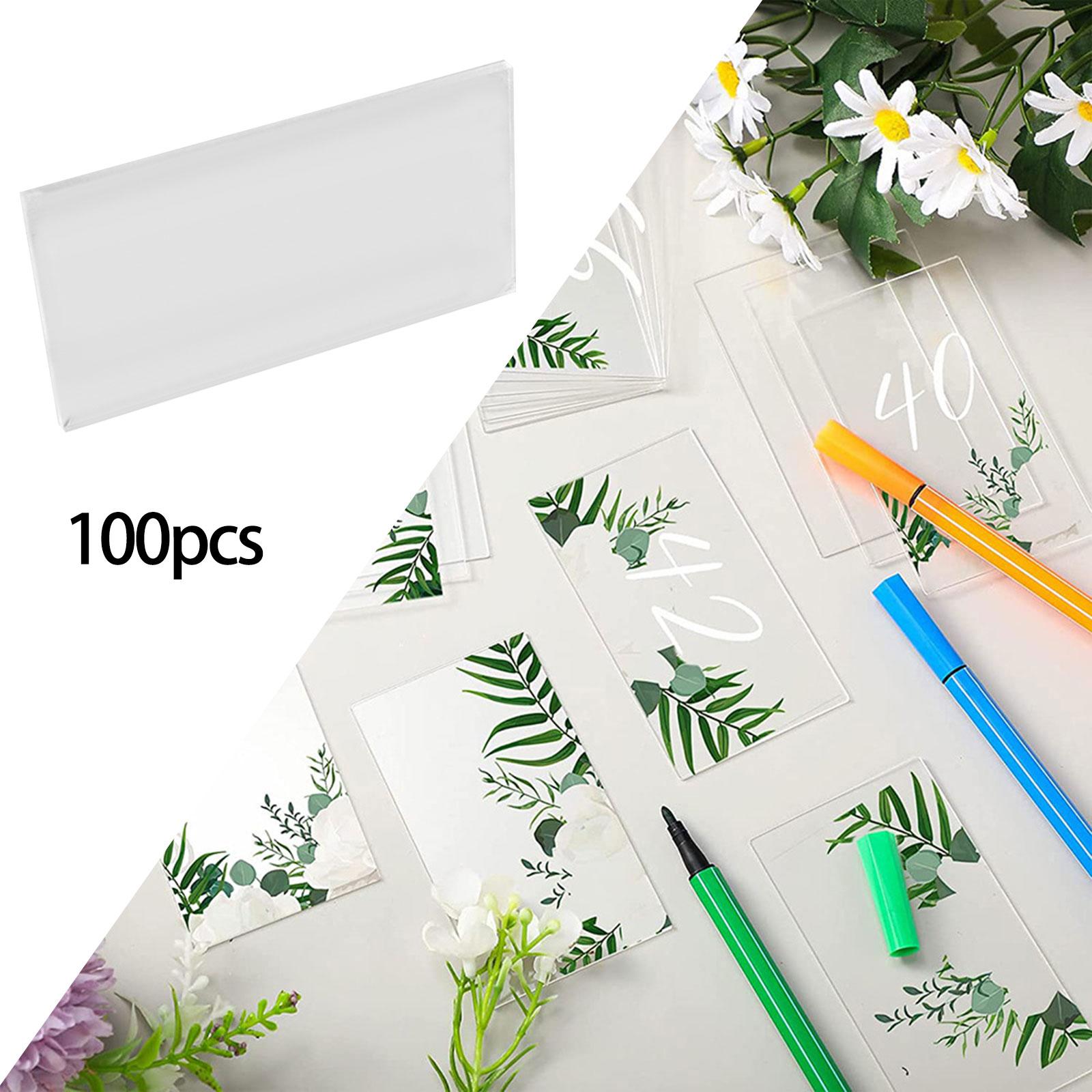 

Acrylic Place Cards for Weddings And Events, Clear Name Tags