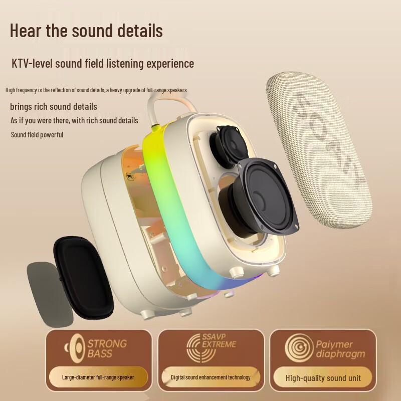 Suoai SSK02 AI Karaoke Speaker System CN Plug (adapter Included)