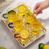Yaji Heat-Resistant Glass Tea Cups, Set of 6, for Home And Office Use, Transparent High Borosilicate Drinking Cups for Men And Wome