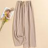 Women's Casual Fashion Sleep Pants Striped Loungewear Pants Wearable As Outerwear High-Waisted Pants