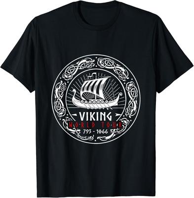 Viking World Tour Stampa FRONTE E RETRO T-Shirt Unisex Regalo