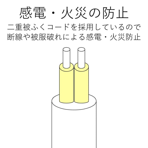 ELECOM Power Tap Lightning Guard Non-Glowing Individual Switch Swing Plug 6 Ports 2.5m White T-K5B-2625WH