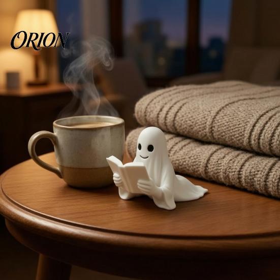 Unique Stationery for Readers Ghost Reading Book Bookmark, 3D Printed Halloween Page Marker, Practical Clips Lightweight PLA Clip Students And Office