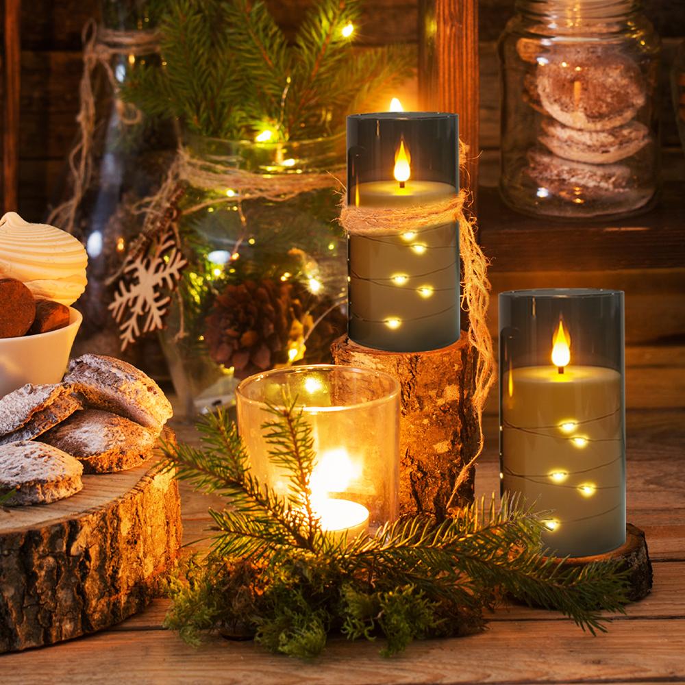 Flameless Electronic LED Candle Light, Flashing Candles, Timer, Remote Control, Battery-operated, Home Decoration, Room Candle