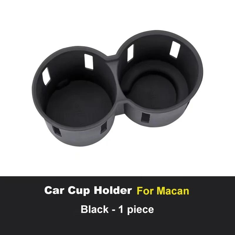 Silicone Cup Holder Coasters Ert for Porsche Cayenne Macan Center Console Anti-Slip Drink Mat Auto Accessories