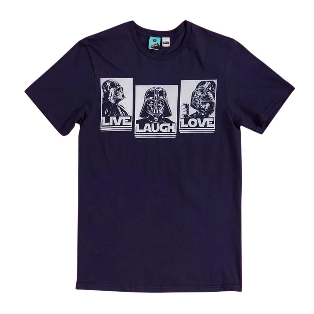 STAR WARS Unisex Adult Live Laugh Love Darth Vader T-Shirt