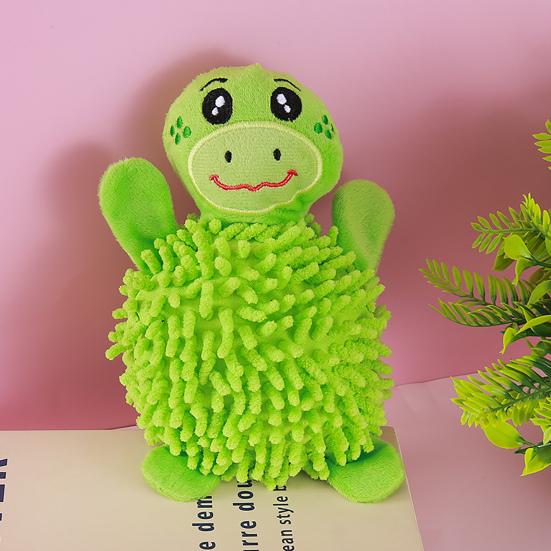 Squeaky Plush Dog Toy Mop Animal Design Stuffed Crinkle Pet Chew Toy Interactive Puppy Teething Toy for Small Dogs