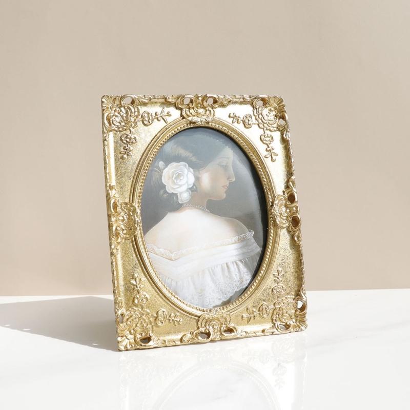 Antique Ornate Square Photo Frame for Tabletop Wall Display,Vintage Picture Frame,Decorative Photo Frame Home Decors