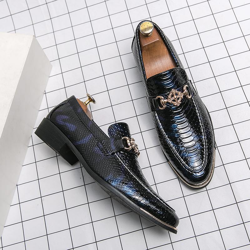 Brytyjski Styl Szpiczaste Mokasyny Luksusowe Buty Bankietowe Męskie Buty z Naturalnej Skóry Miękkie Podeszwy Wygodne Męskie Buty Płaskie
