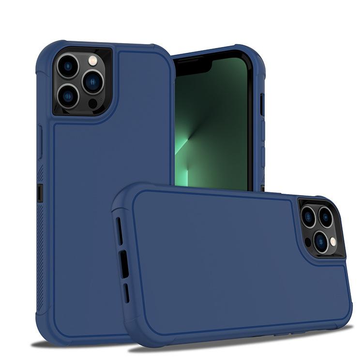 For IPhone14 Plus 6.7 Mobile Phone Case, All-round Anti-fall Three-in-one