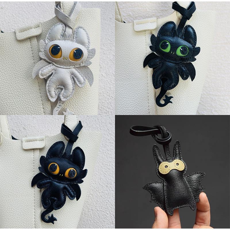 Tiger Bag Pendant Handmade Genuine Leather Keychain Versatile Creative Personality Niche Gift Friends Couple Exquisite Pendant